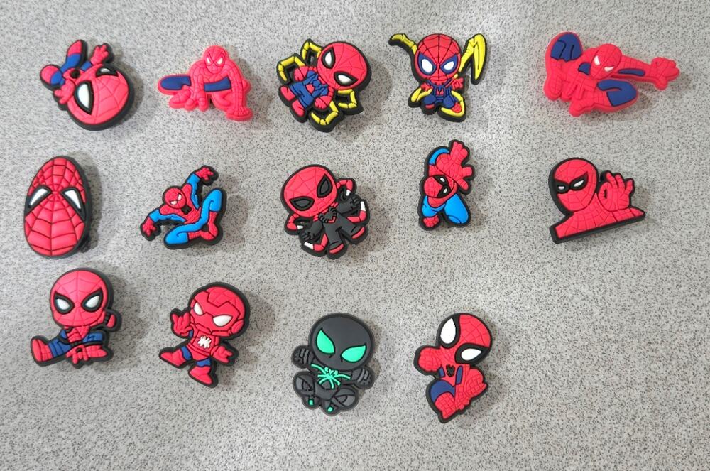 Disney Marvel Spider Man Shoe Charms for Crocs 14 Pieces Mixed Lot NWOTS